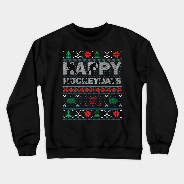 Christmas Hockey Ugly Christmas Xmas Crewneck Sweatshirt by mrsmitful01